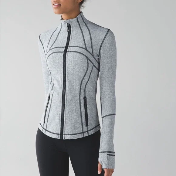 Lululemon Define Jacket - Heathered Herringbone Black White - Picture 1 of 9